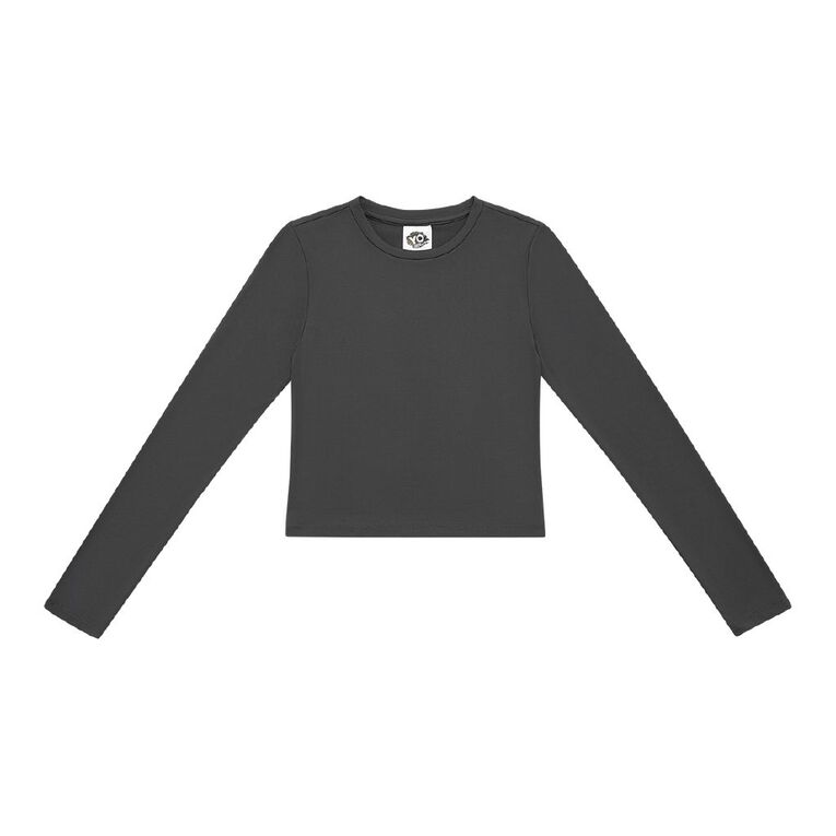 Young Original Long Sleeve Supersoft Top, Grey Dark, hi-res