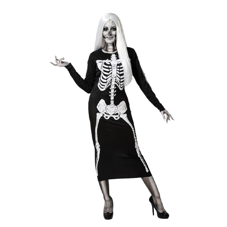 Scarehouse Glow-In-The-Dark Skeleton Costume Womens S-M, , hi-res