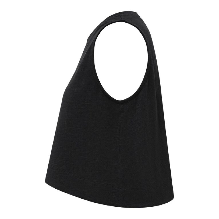 H&H Maternity Crop Tank, Black, hi-res