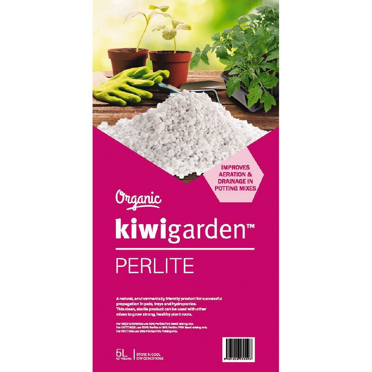 Kiwi Garden Organic Perlite 5L The Warehouse