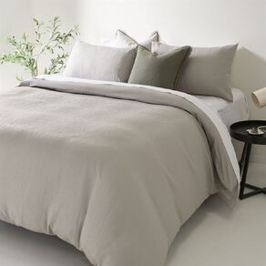Living & Co Duvet Cover Set Damask Grey King
