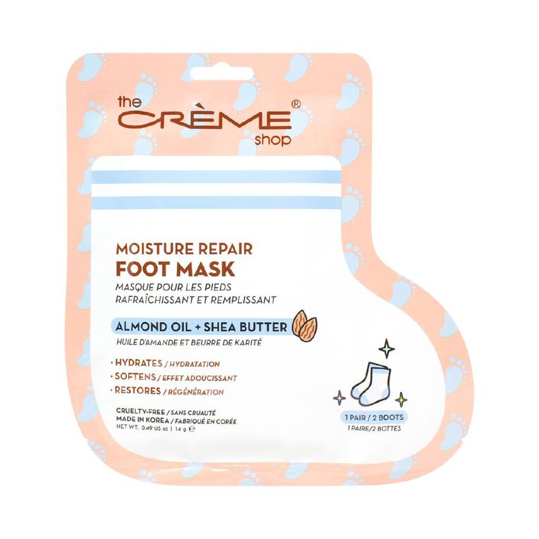 The Creme Shop Foot Mask Smoothing Almond Oil and Shea Butter, , hi-res