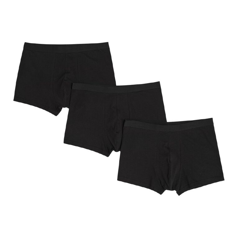H&H Men's Trunks 3 Pack, Black, hi-res