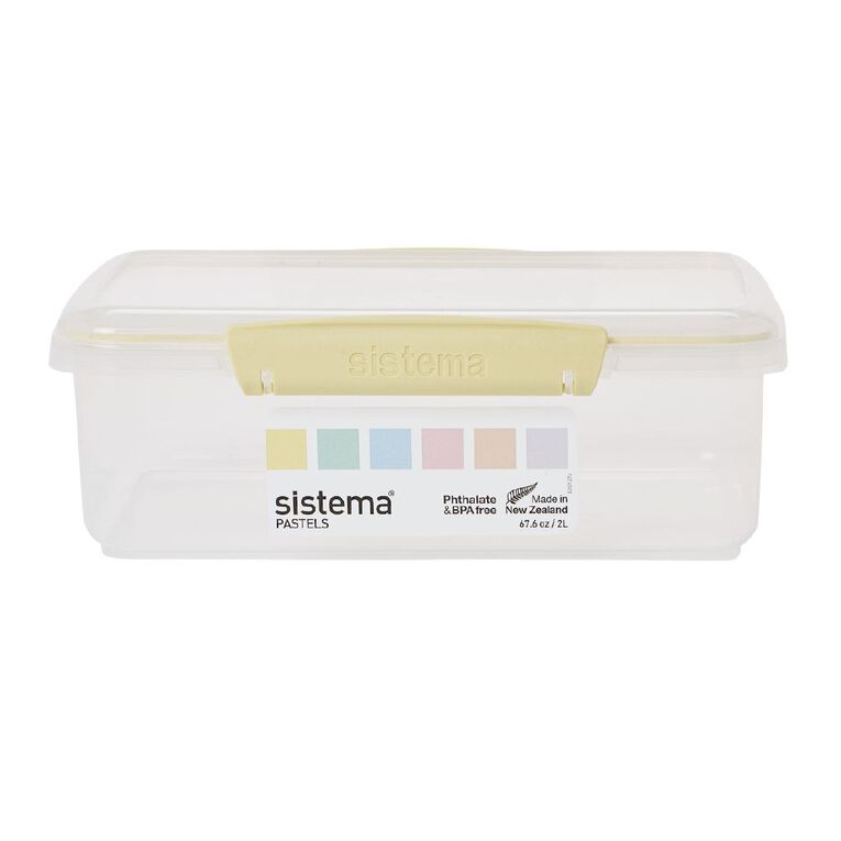 Sistema Klip It Pastels Rectangular Box Assorted Colours 2L, , hi-res