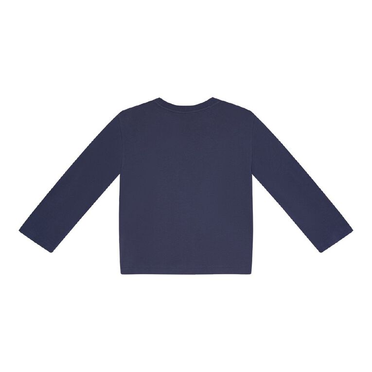 Young Original Long Sleeve Print Tee, Blue Dark, hi-res