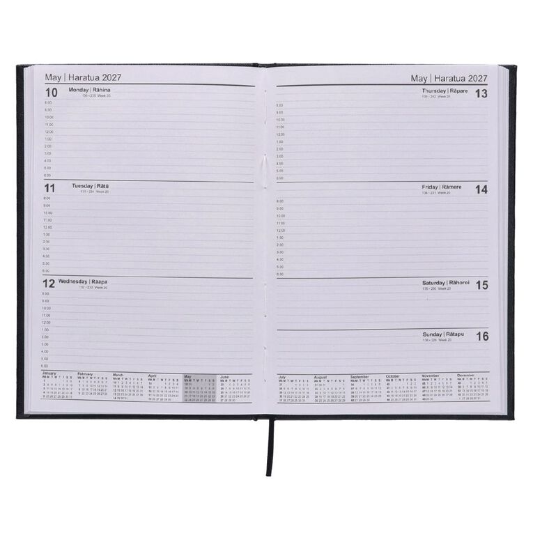 WS 2027 Diary A5 Week to View Black, , hi-res