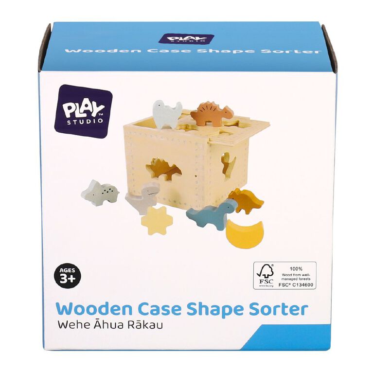 Play Studio Wooden Case Shape Sorter, , hi-res