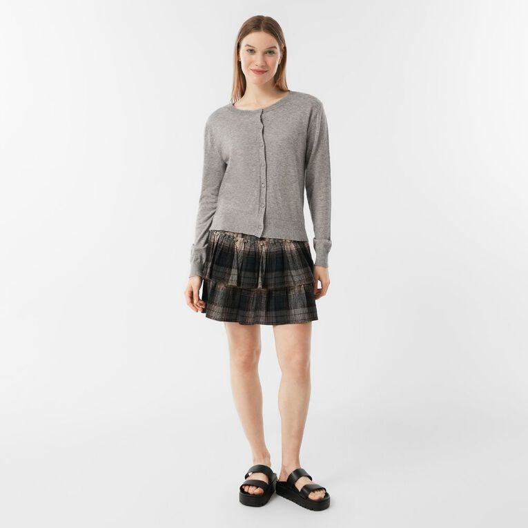 H&H Women's Mini Check Rara Skirt, Blue Mid, hi-res