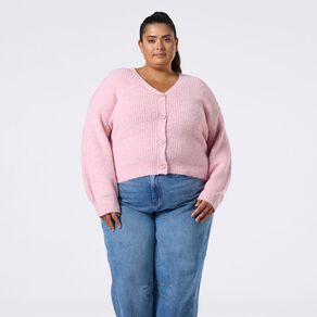 H&H Curve Women's Fluffy V Neck Cardi