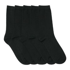 H&H Kids' Plain Crew Socks 5 Pack