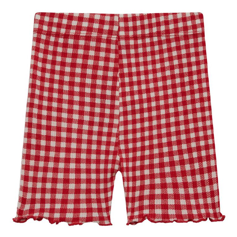 Young Original Toddler Printed Rib Bike Shorts, Red Mid, hi-res