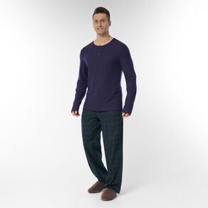 H&H Men's Waffle and Flanelette Pyjama Set