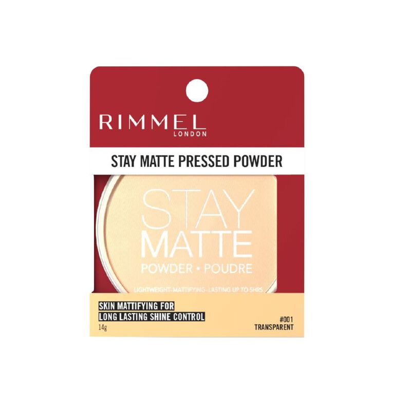 Rimmel C Stay Matte Pressed Powder #001 Transparent, , hi-res
