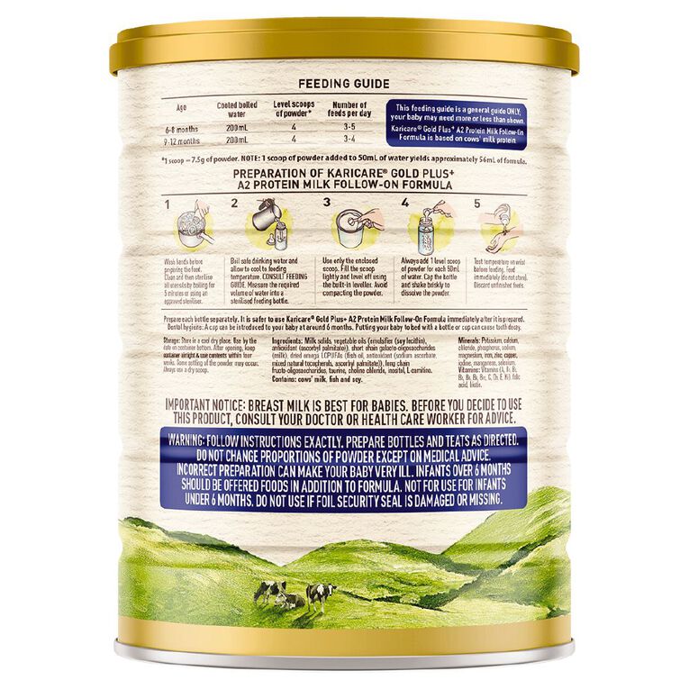 Karicare Gold+ A2 Protein Follow On Formula Stage 2 900g, , hi-res
