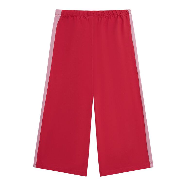 Young Original Wide Leg Side Stripe Pants, Red Mid, hi-res