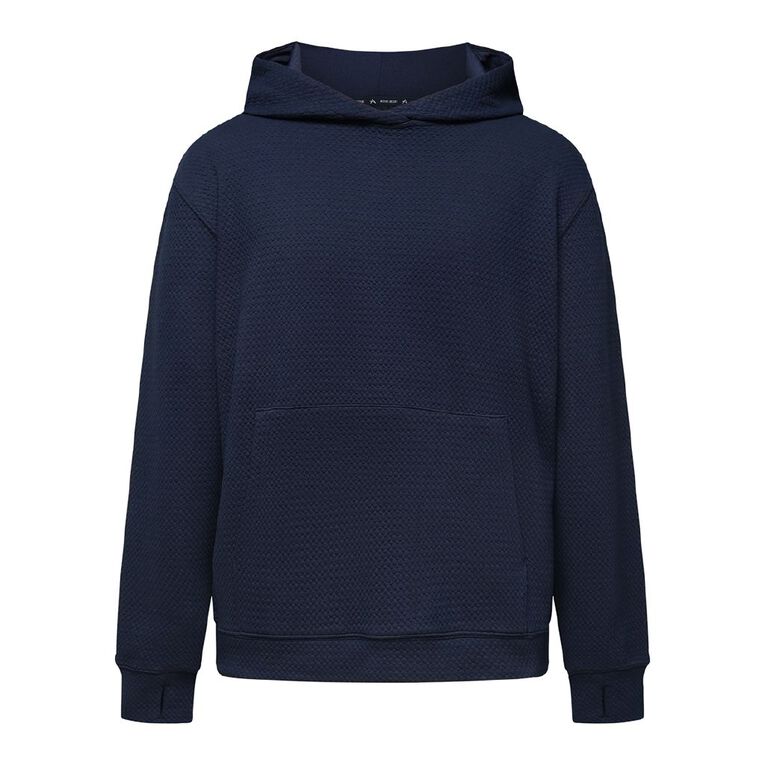Active Intent Men's Textured Hoodie, Blue Dark, hi-res