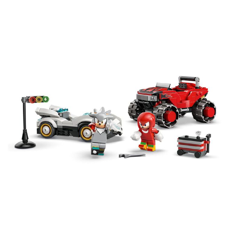 LEGO Sonic Silvers Car vs Knuckles Monster Truck 77118, , hi-res