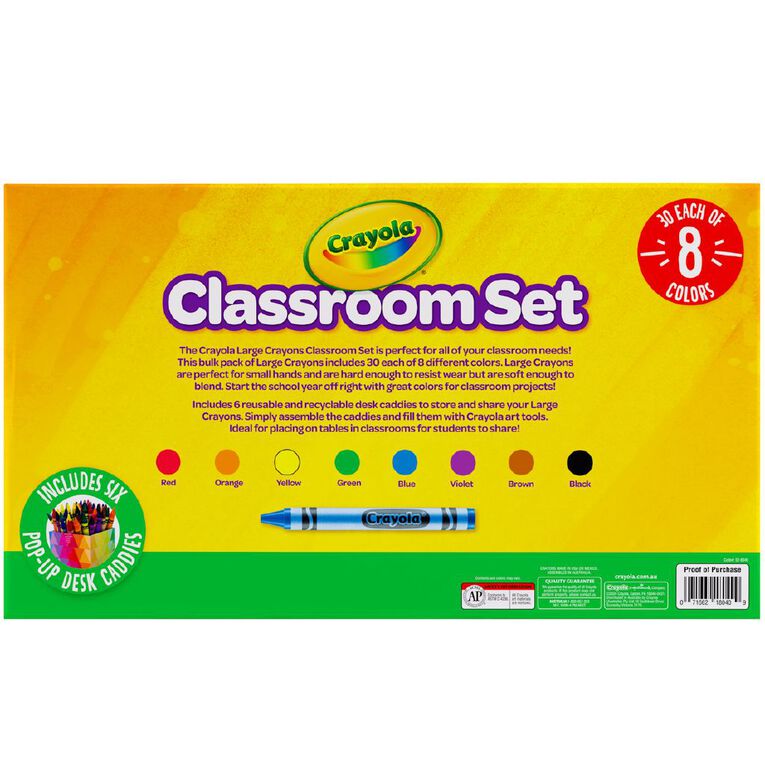 Crayola 240 Pack Large Crayon Classpack Assorted, , hi-res