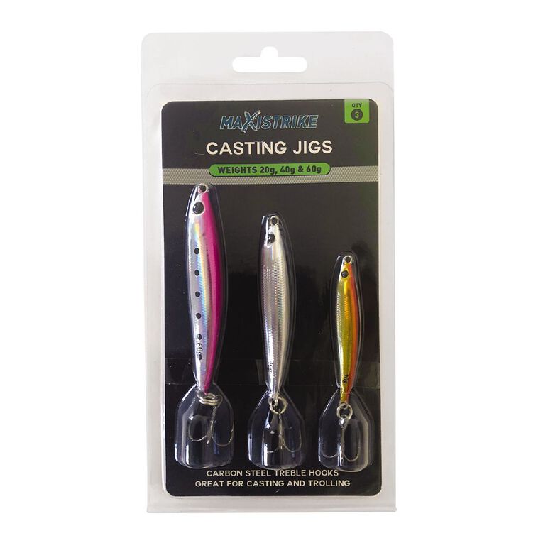 Maxistrike Casting Jigs 20g 40g 60g 3 Pack, , hi-res