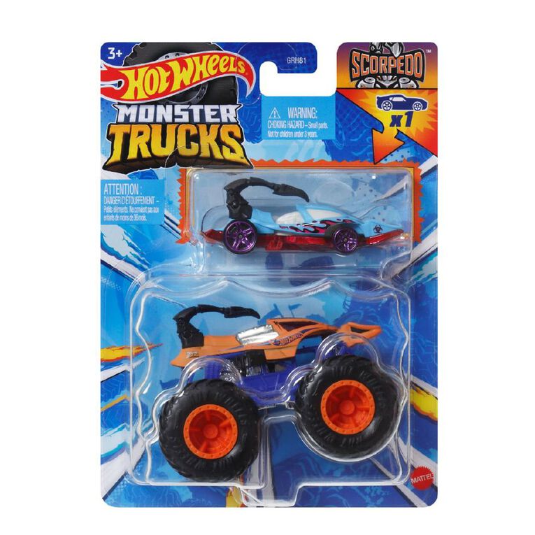Hot Wheels Monster Truck 1:64 Scale Plus Promo Car, , hi-res