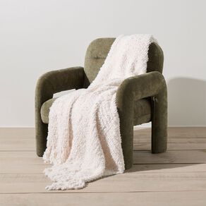 Living & Co Throw Feather Soft Natural 127cm x 152cm