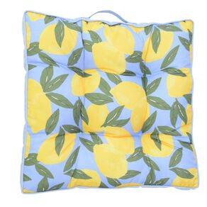 Living & Co Outdoor Cushion Floor Print Yellow 55cm x 55cm