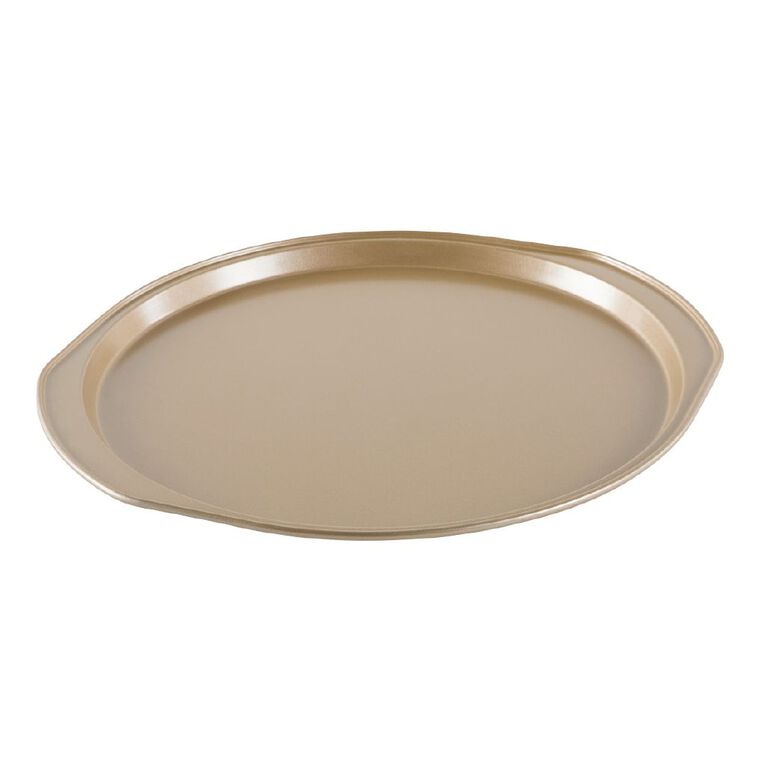 Living & Co Heavy Gauge Pizza Pan Gold, , hi-res