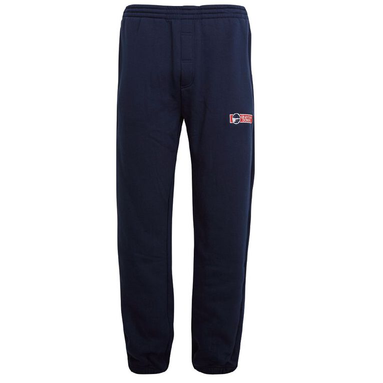 Schooltex Grantlea Downs Double Knee Trackpants with Embroidery, Navy, hi-res