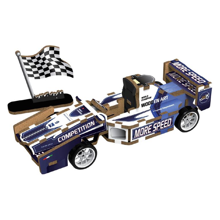 Play Studio 3D Wooden Mini Vehicle Assorted, , hi-res