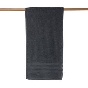 Living & Co Plush Plain Bath Towel Charcoal 68cm x 137cm