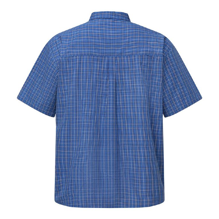 H&H Men's Check Shirt, Blue Mid, hi-res
