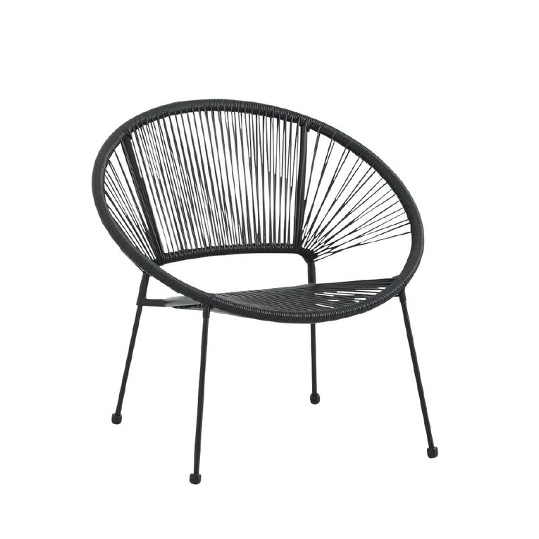 Living & Co Acapulco Chair Black, , hi-res