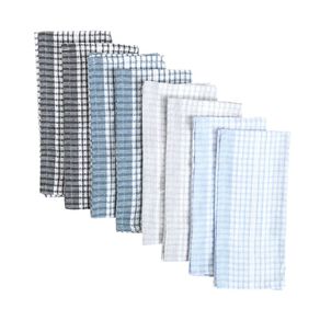 Living & Co Tea Towel Set Dobby Multi-Coloured 8 Pack