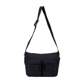 H&H Double Pocket Shoulder Bag Black