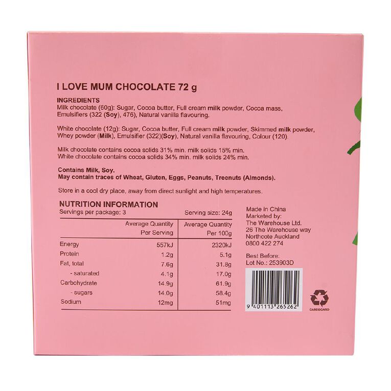I Love Mum Choc Box, , hi-res