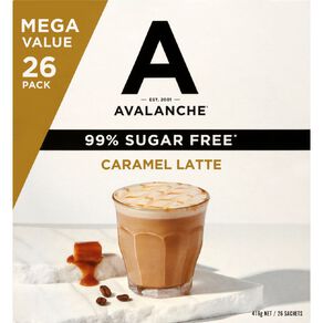 Avalanche 99% Sugar Free Caramel Latte 26 Pack