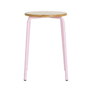 Living & Co Stool with Pink Legs Multi-Coloured