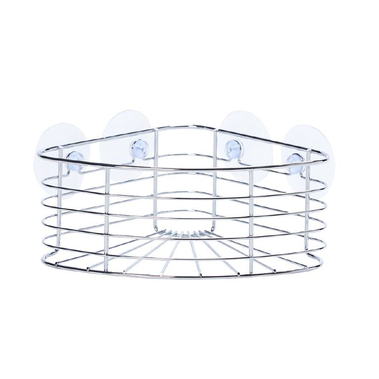 Living & Co Shower Caddy Corner Silver, , hi-res