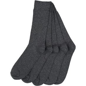 H&H Men's Plain Crew Socks 5 Pack