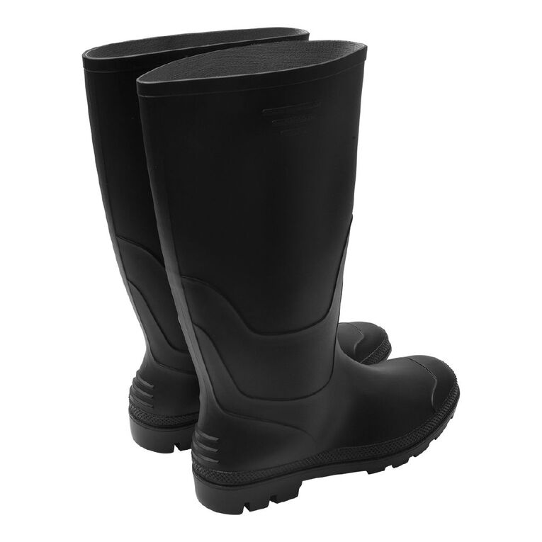 H&H Adults Unisex Work PVC Gumboots, Black, hi-res