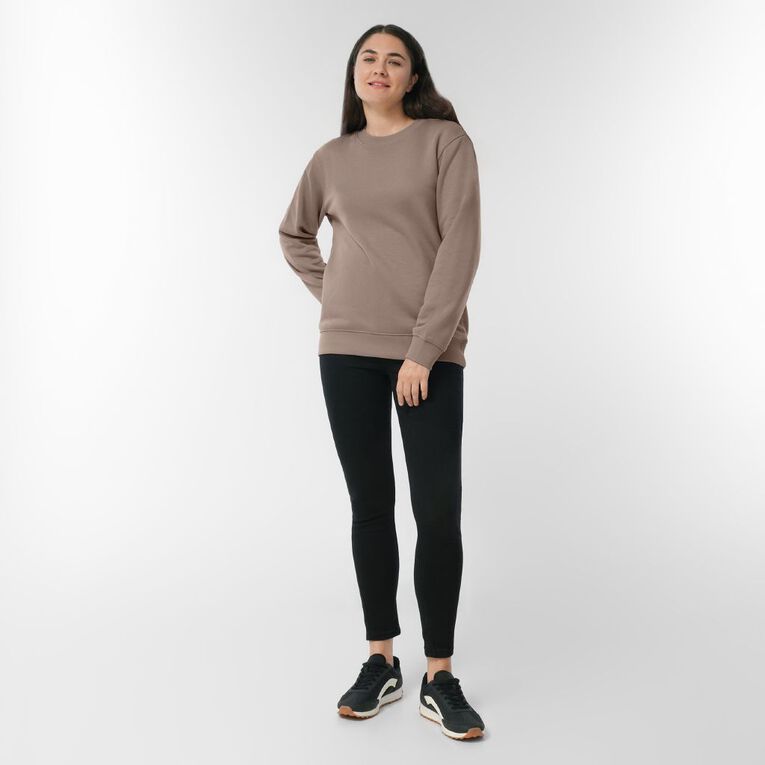 H&H Women's Classic Crew Sweatshirt, Brown Light, hi-res