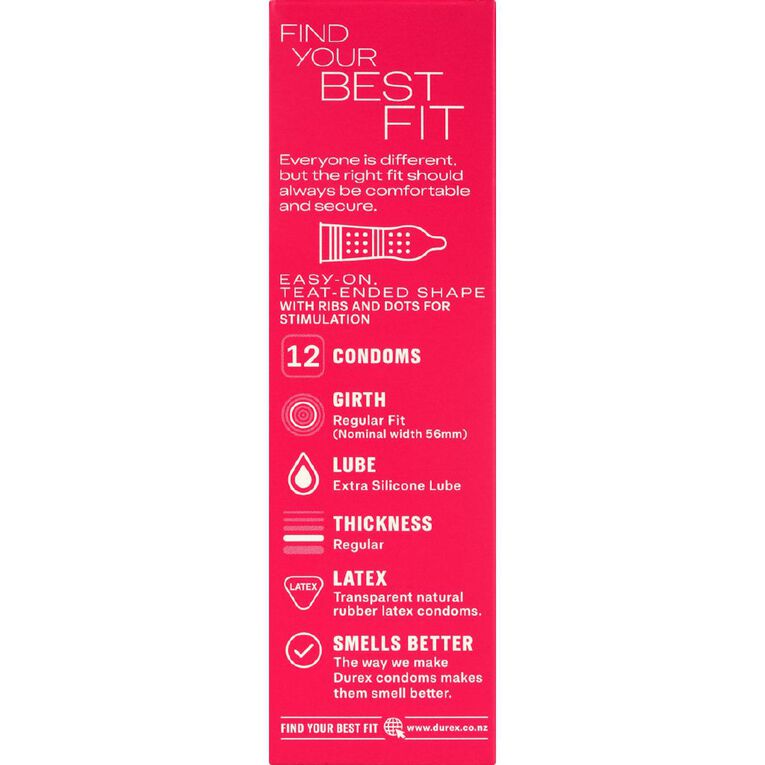 Durex Pleasure Me Regular Fit Condoms 12 Pack, , hi-res