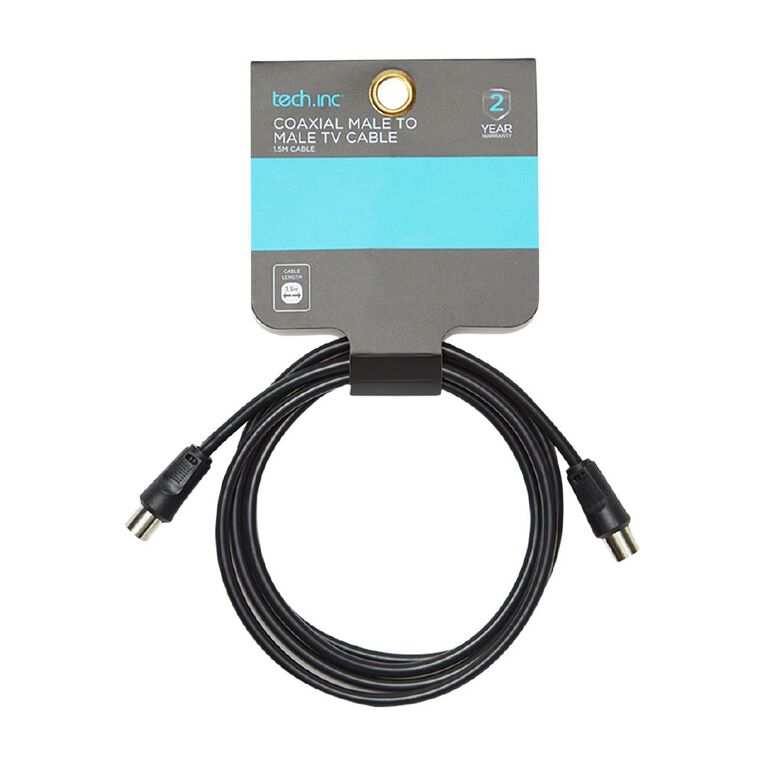 Tech.Inc Coaxial Cable Male to Male Plug 1.5m, , hi-res