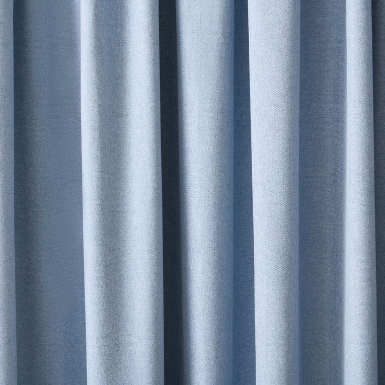 Living & Co Studio Curtains Blue Dark 150-230cm Wide/205cm Drop, , hi-res