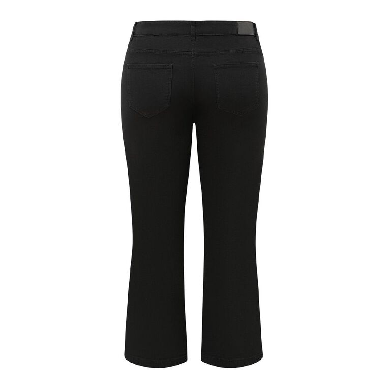 H&H Plus Women's Plus Size Mid Rise Bootcut Jeans, Black, hi-res