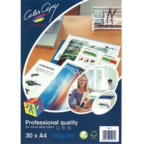 Color Copy Digital Laser Paper 100gsm A4 White 30 Pack