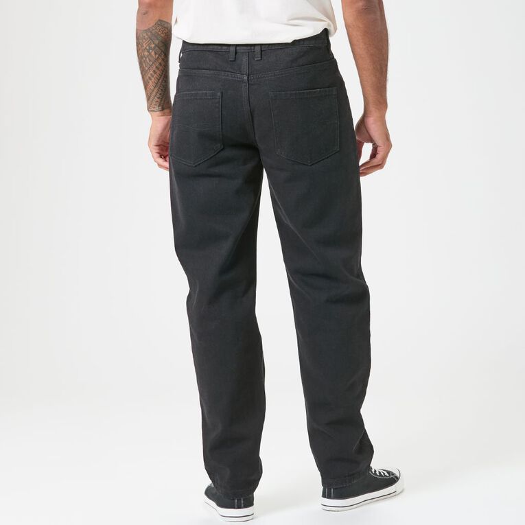 H&H Men's Relaxed Jeans, Black, hi-res