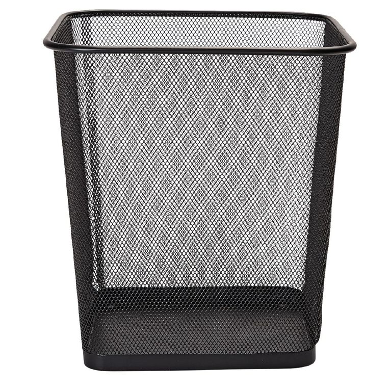 WS Mesh Rubbish Bin Black, , hi-res