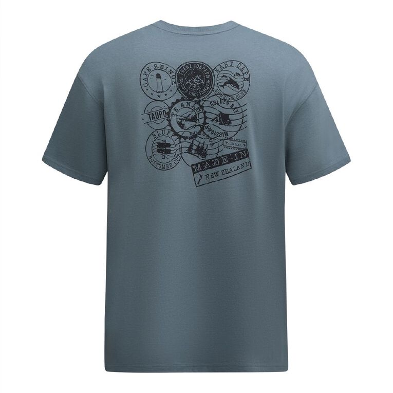 H&H Men's Relaxed Fit Graphic Tee, Blue Mid, hi-res