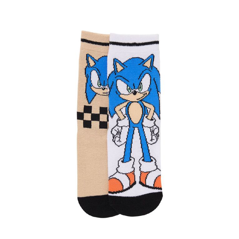 Sonic Crew Socks 2 Pack, Beige, hi-res